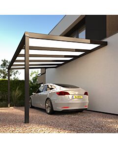 Pratt & Söhne carport opaal polycarbonaat 16 mm 5 x 3,5 m