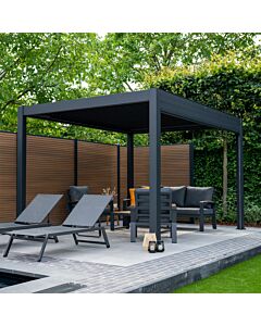 Pratt & Söhne Rivièra aluminium pergola met lamellen 4 x 3 m elektrisch