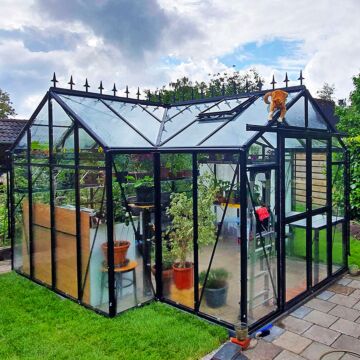 Gardenmeister Orangerie 200 tuinkamer veiligheidsglas 4 mm zwart