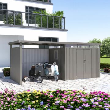 Rockford Lagos 200 met metalen tuinhuis overkapping & wandenset grijs